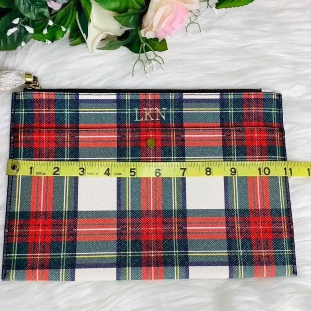 VTG J. Crew genius leather Pouch clutch- 8.5x5.5 OLDSTOCK‎ great Christmas gift